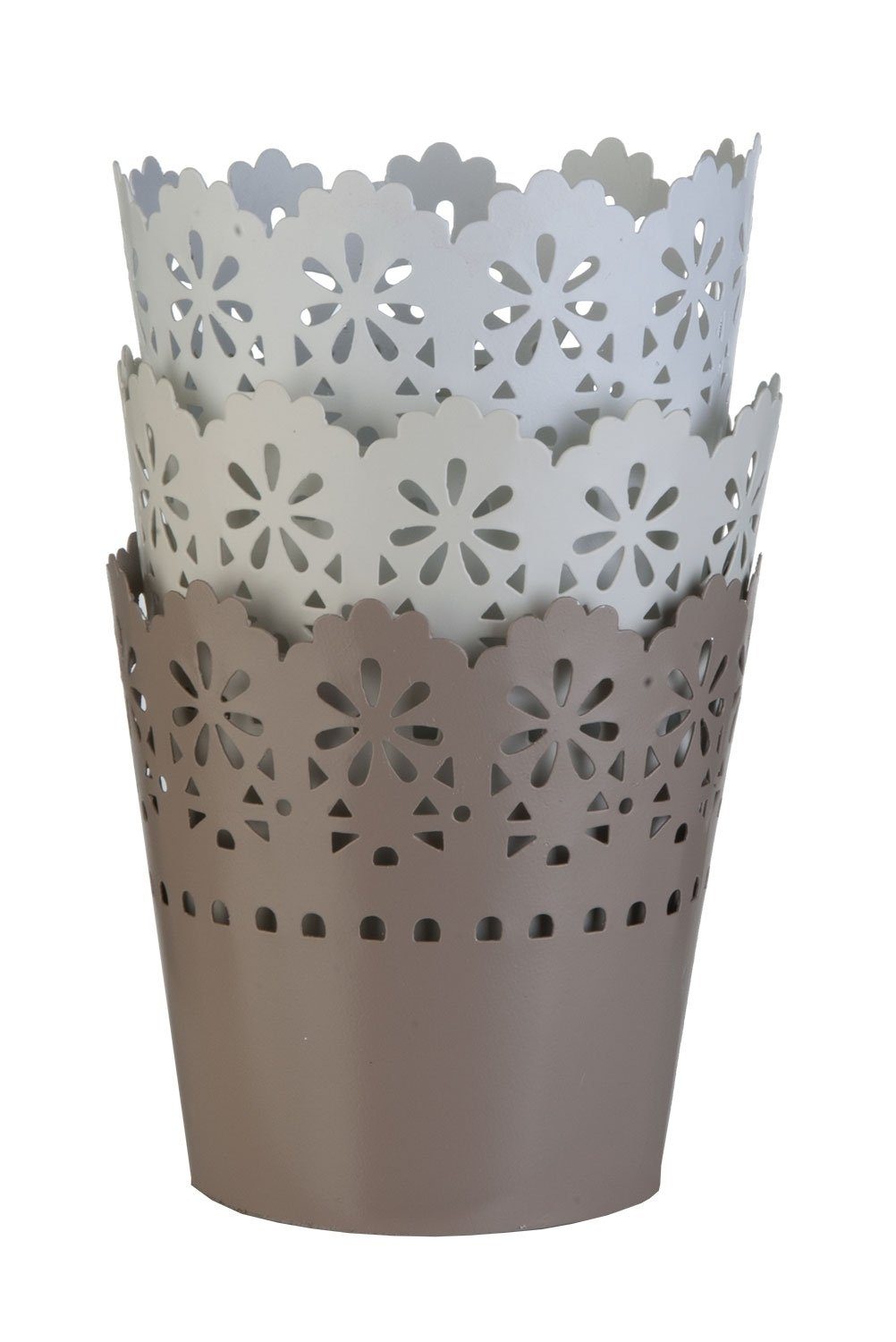 Home4You Übertopf Übertopf SIENNA *, Braun, Ø 14 cm