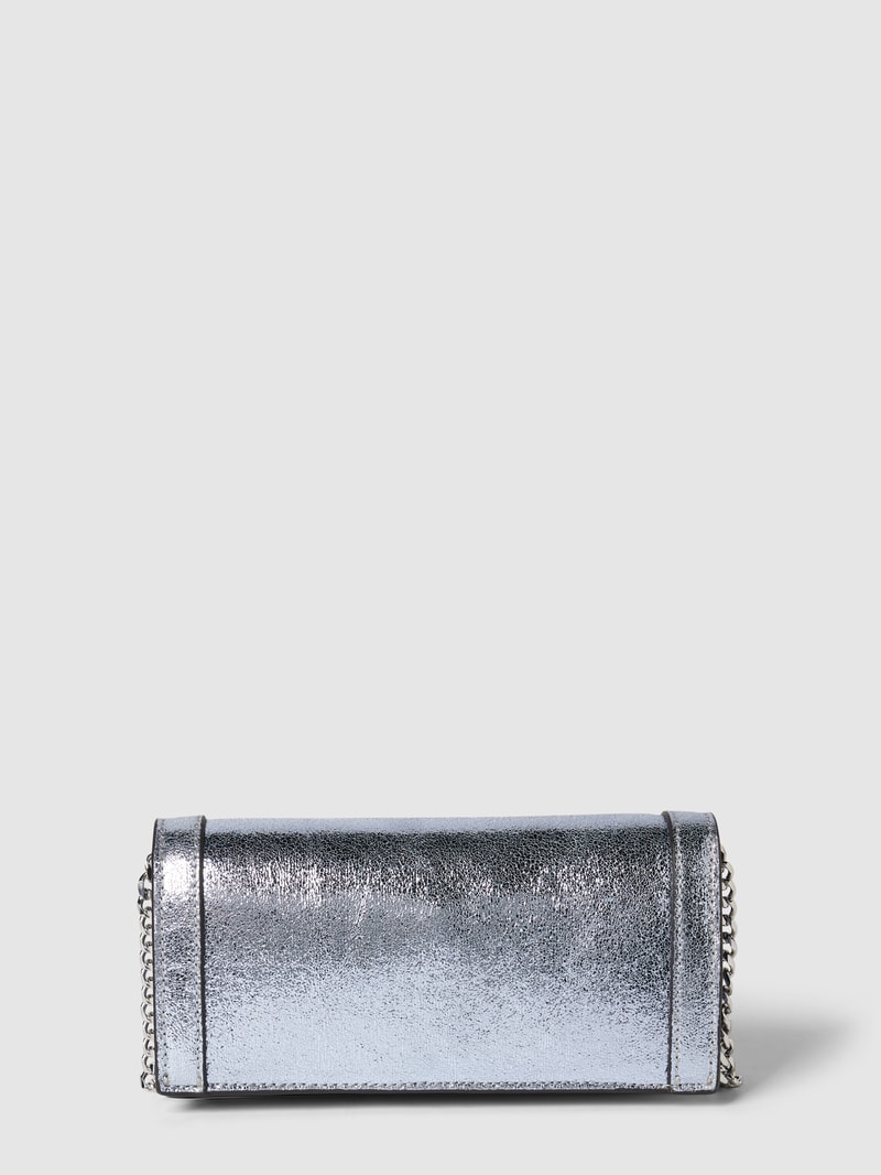 Umhängetasche mit Label-Details Modell 'GLAMOUR' in silber