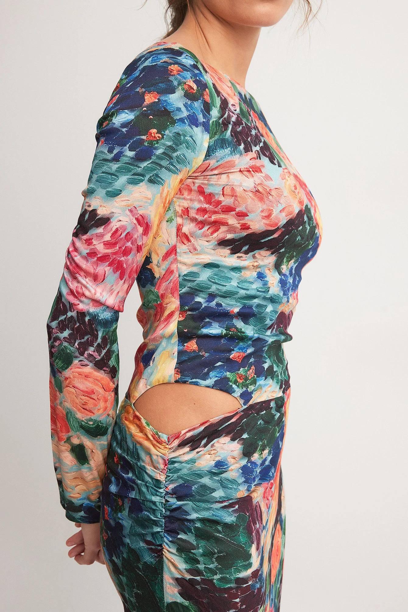Water Lily Print Dress