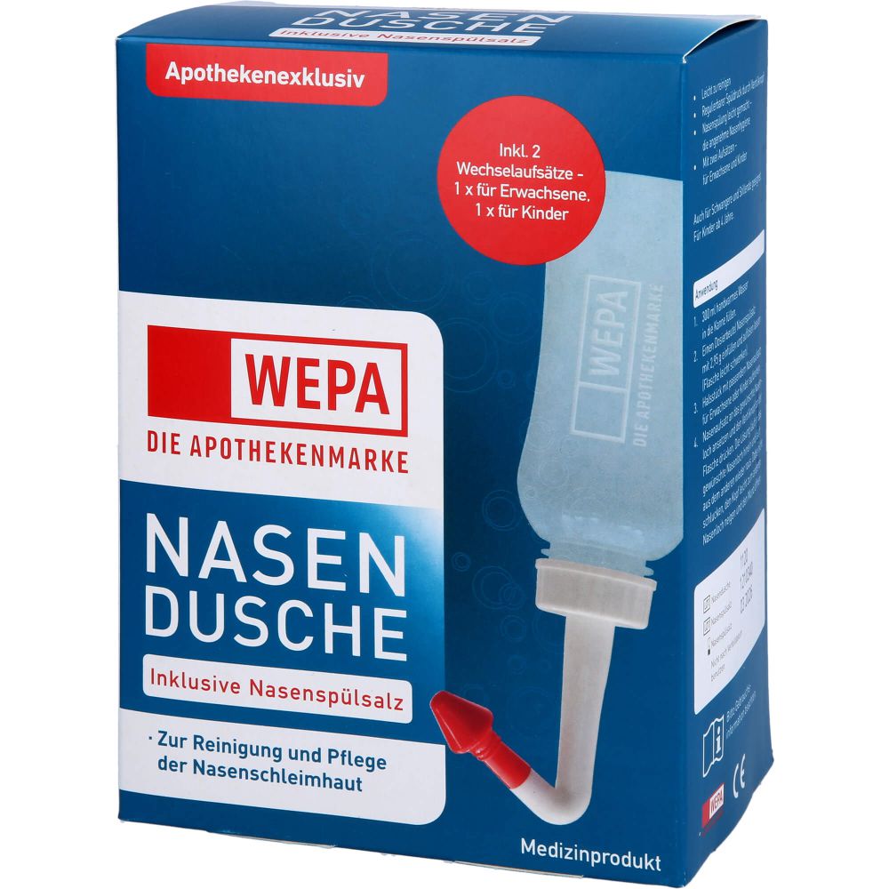 WEPA Nasendusche mit 10x2.95 g Nasenspülsalz