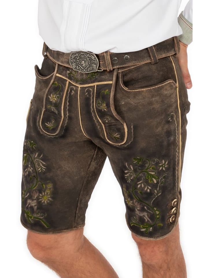 MADDOX Lederhose FLEESENSEE in dunkelbraun günstig kaufen