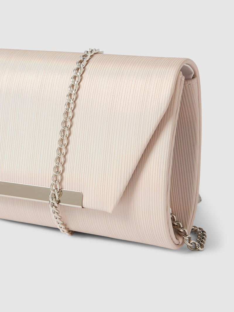 Handtasche mit Strukturmuster in metallic beige meliert