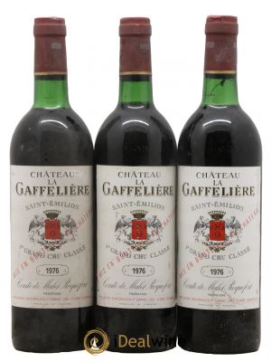 Château la Gaffelière 1er Grand Cru Classé B  1976 - Lot de 3 Bouteilles