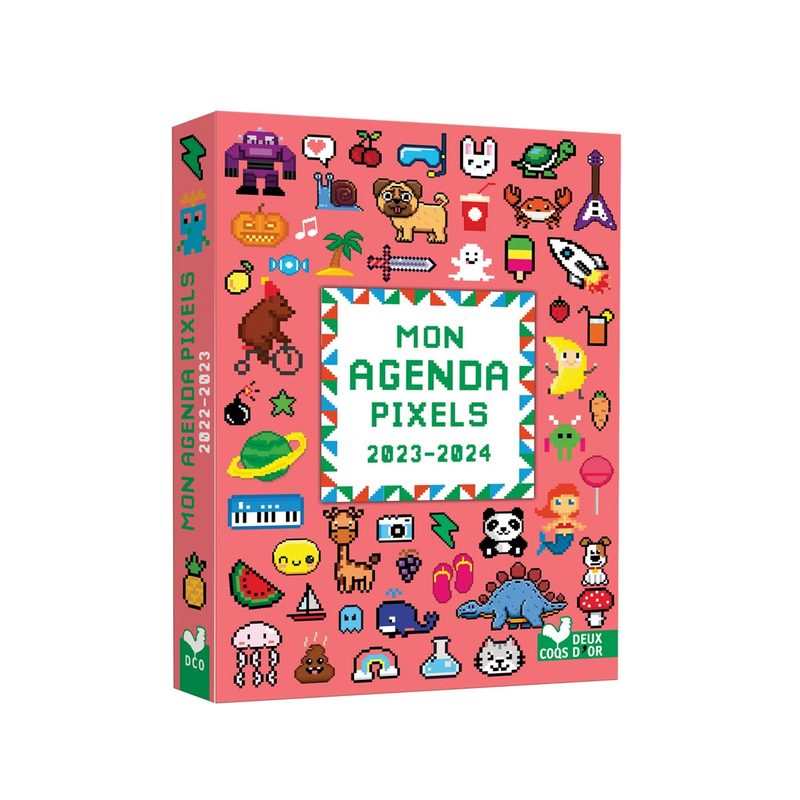 Livre Mon agenda Pixels 2023-2024 - Deux Coqs d’Or