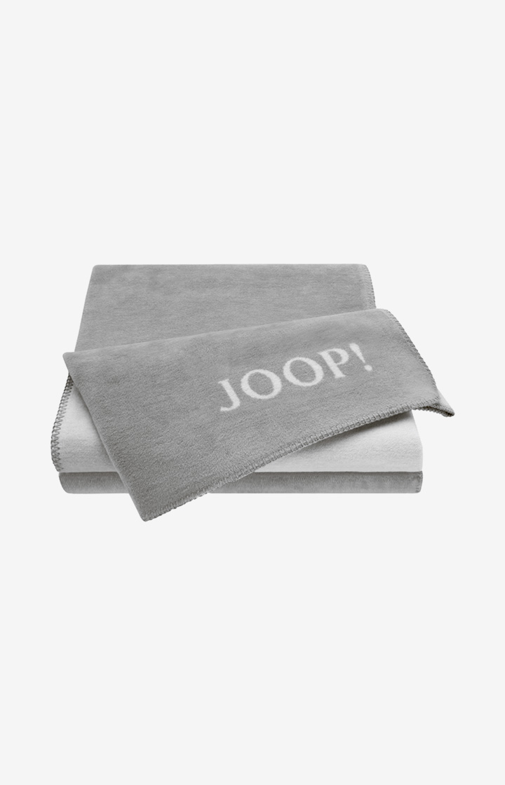 Wohndecke Uni-Doubleface, Silber-Grau