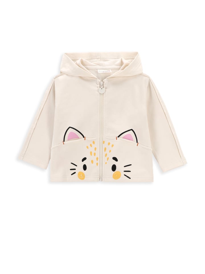 Coccodrillo Sweatshirt mit Reißverschluss in ecru günstig kaufen