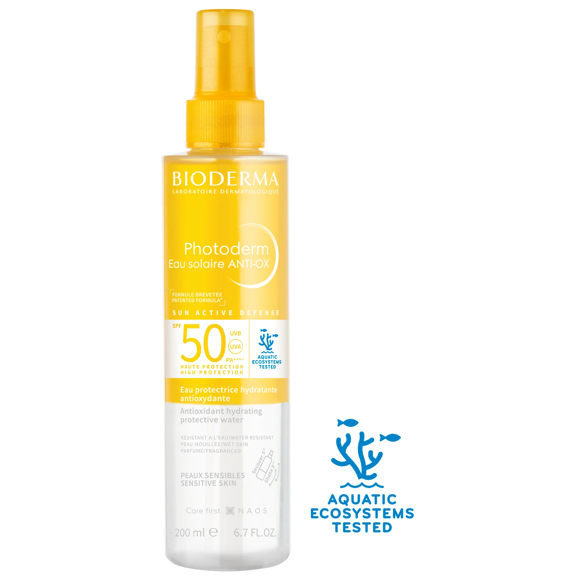 Photoderm Eau Solaire ANTI-OX SPF50 - Vysoko ochranný telový opaľovací sprej.