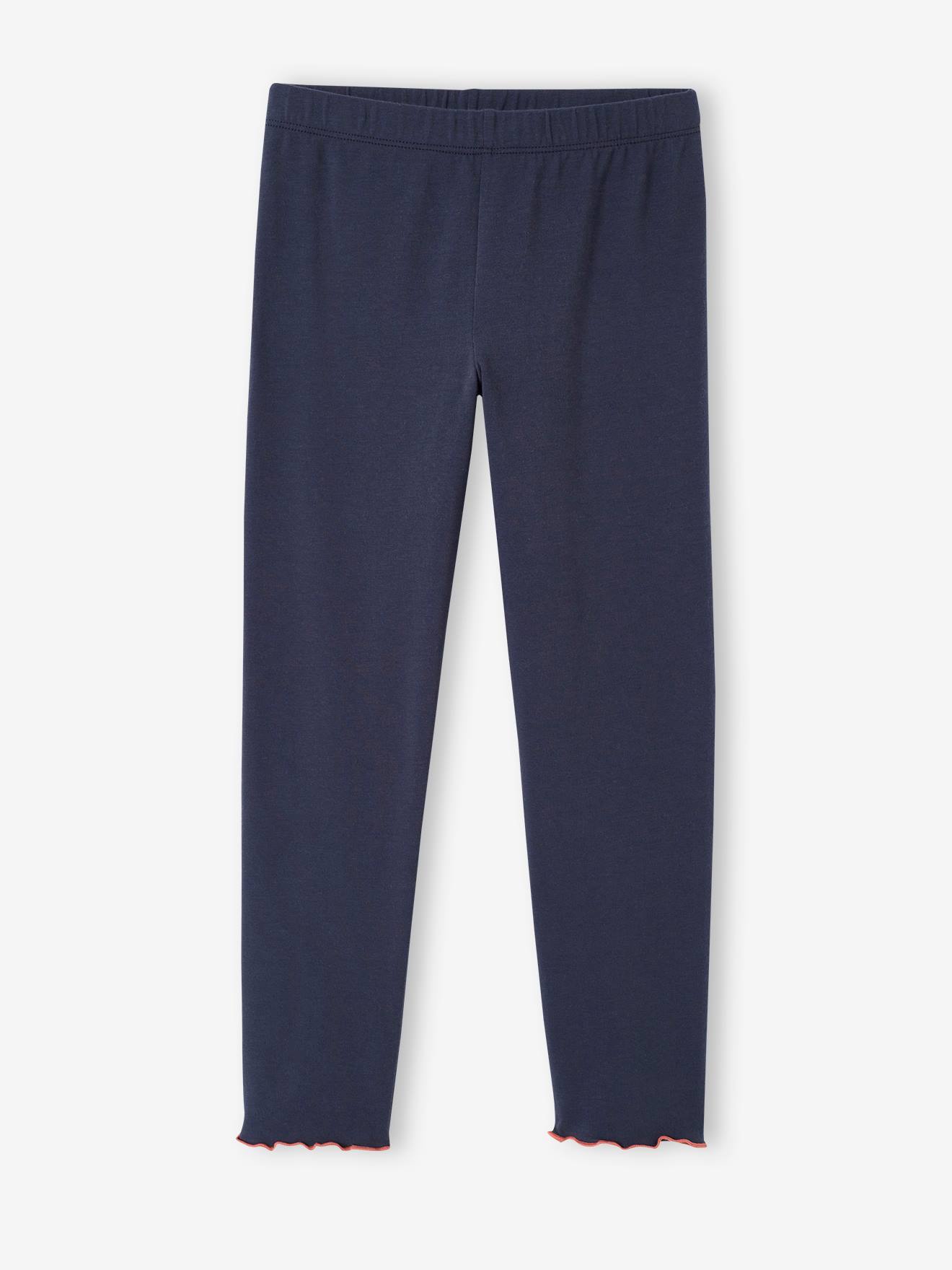 Chemise de nuit vichy en flanelle + legging uni carreaux bleu