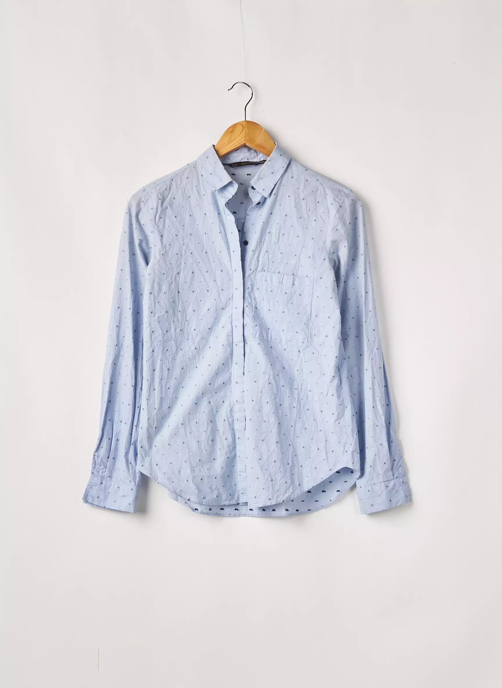 Zara Chemisiers Femme couleur bleu