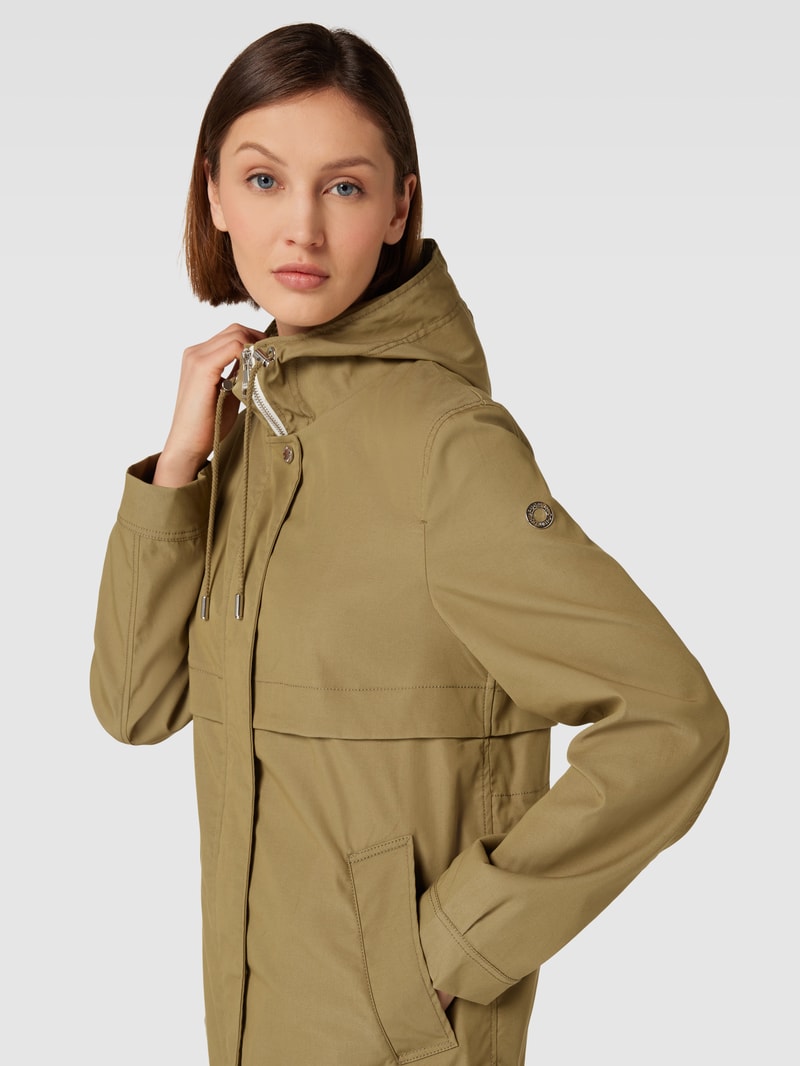 Jacke mit Kapuze in olivgrün