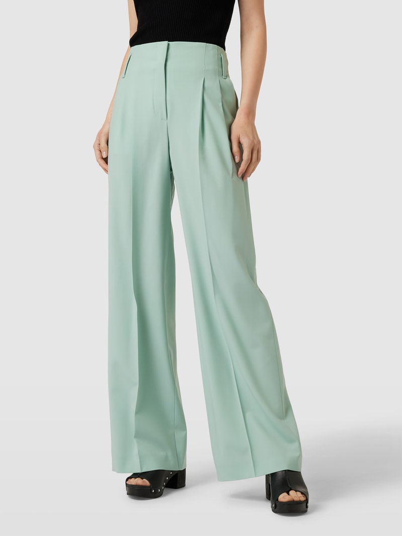 Hose aus Schurwoll-Mix in mint