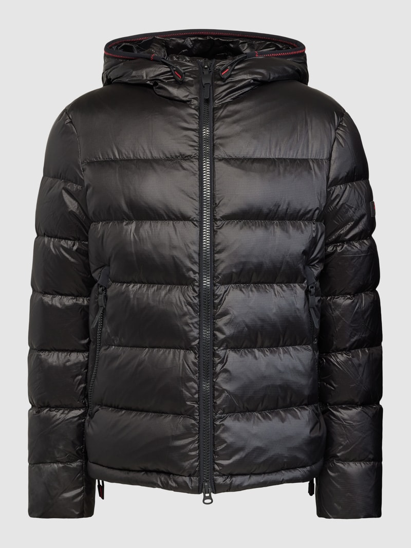Steppjacke mit Kapuze Modell 'HONOVA NR 02' in schwarz