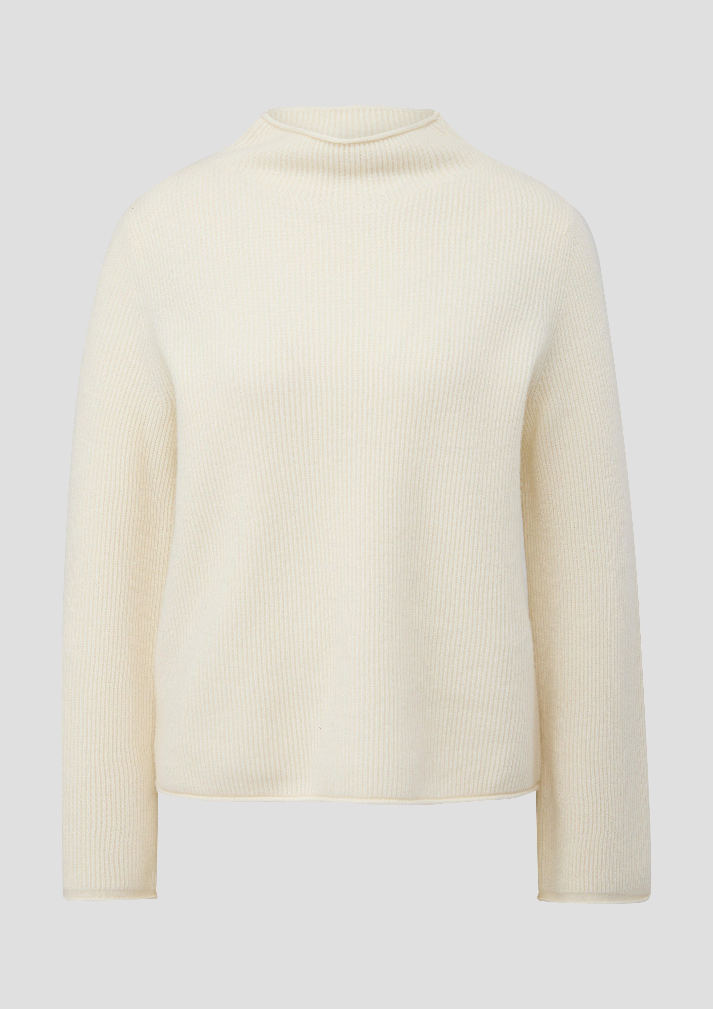 Gerippter Strickpullover aus Wollmix  2137723-0700