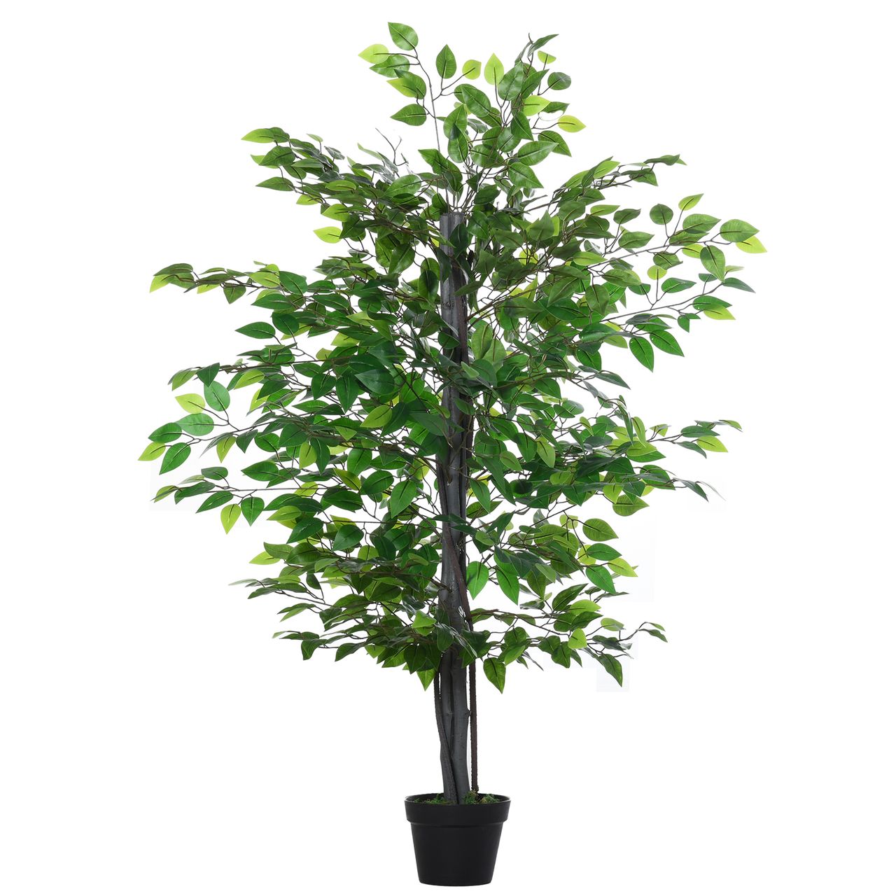 Outsunny Kunstpflanze Kunstbaum Banyan Baum Innendekoration Flora grün