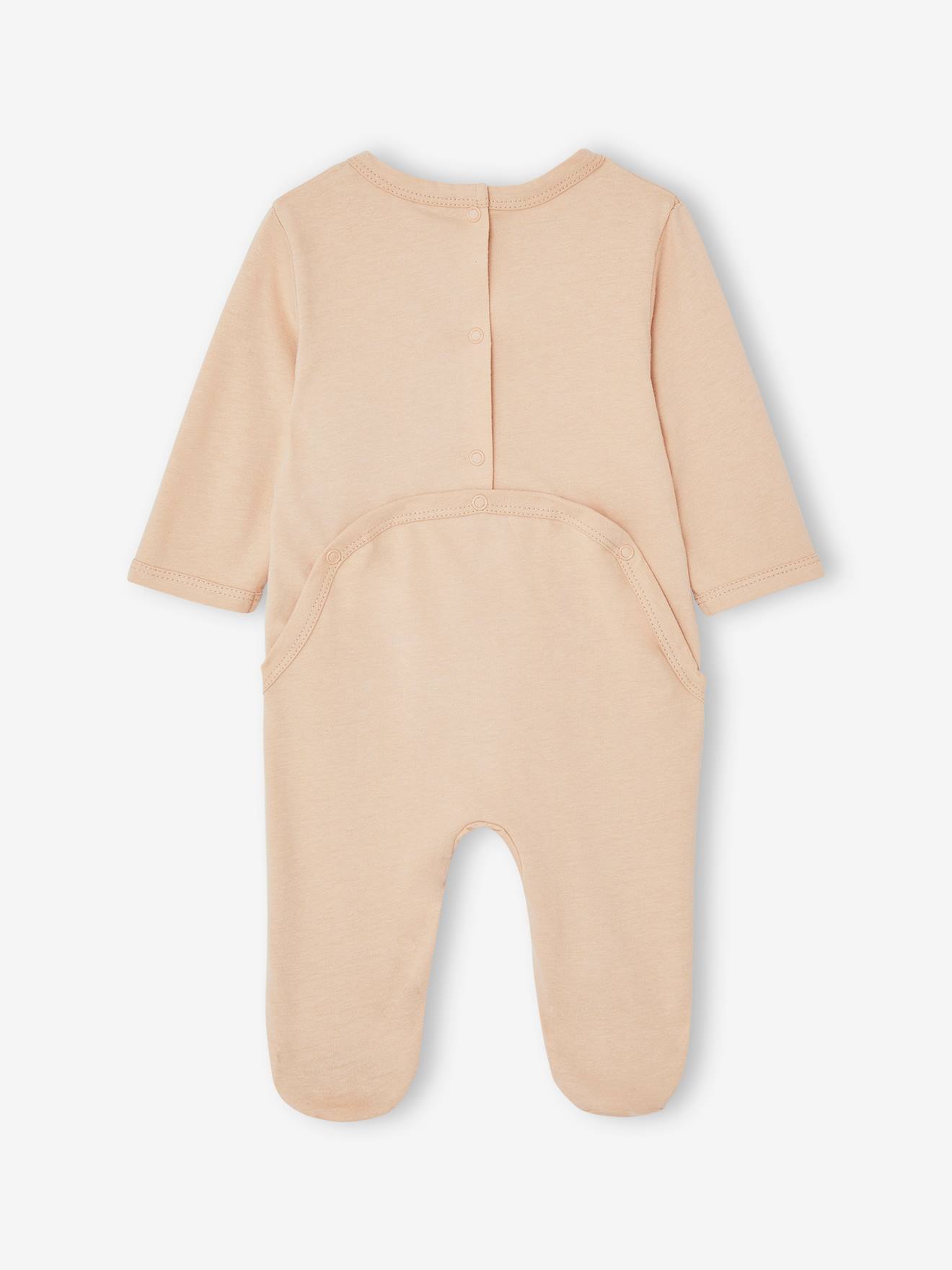 Vertbaudet 2er-Pack Baby Strampler aus Jersey Oeko-Tex - cappuccino