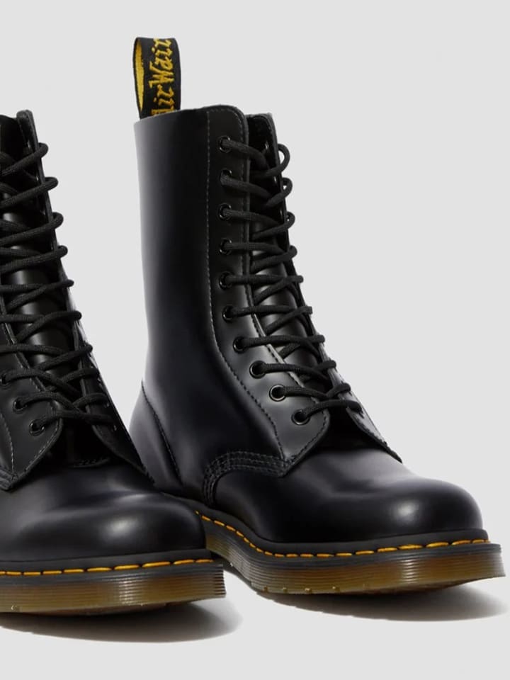 Dr. Martens Leder-Boots in Schwarz günstig kaufen