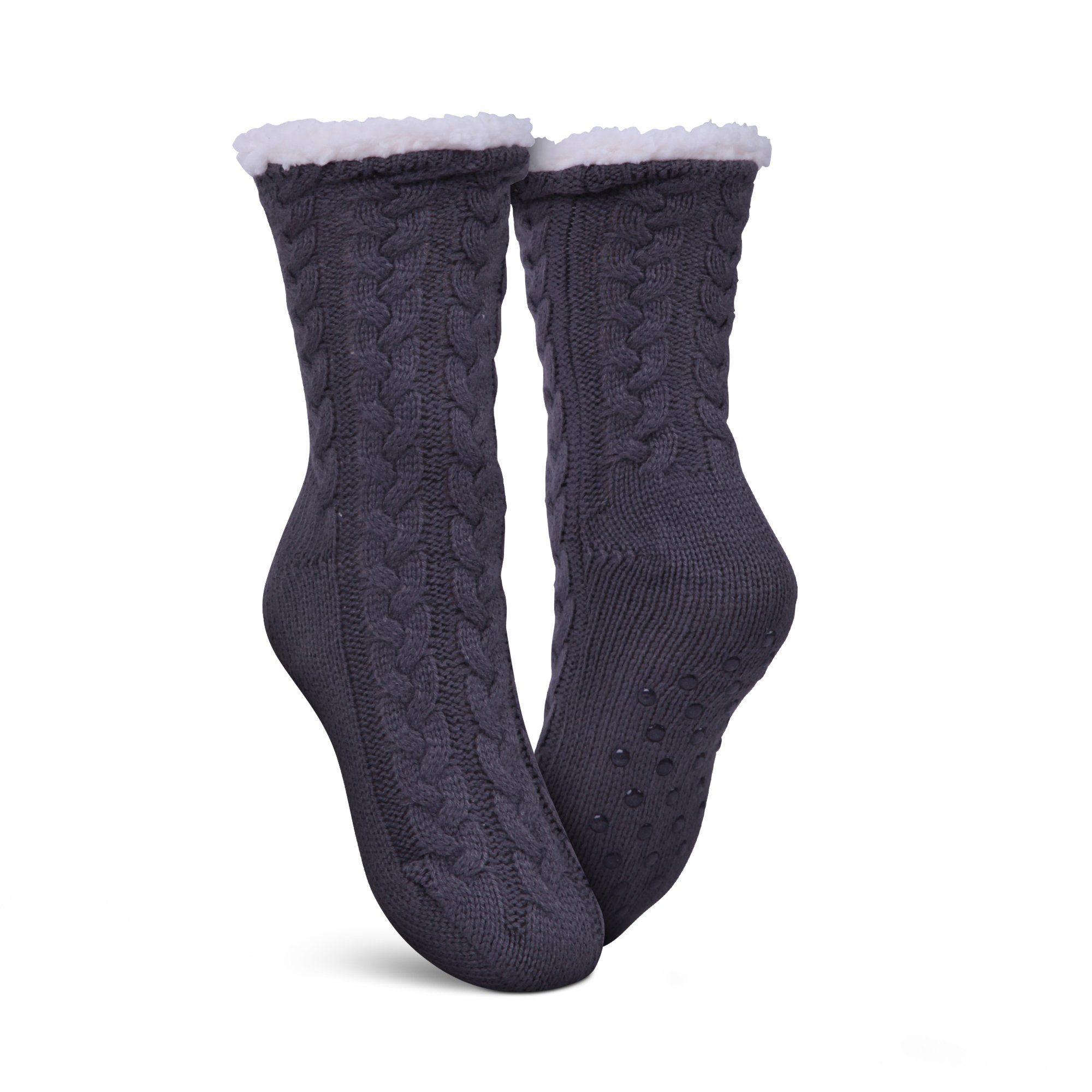 Bestlivings ABS-Socken Hüttensocken 36-42 (1-Paar) Haussocken Stoppersocken mit Teddyfutter, Hüttensocken plüschig Socken