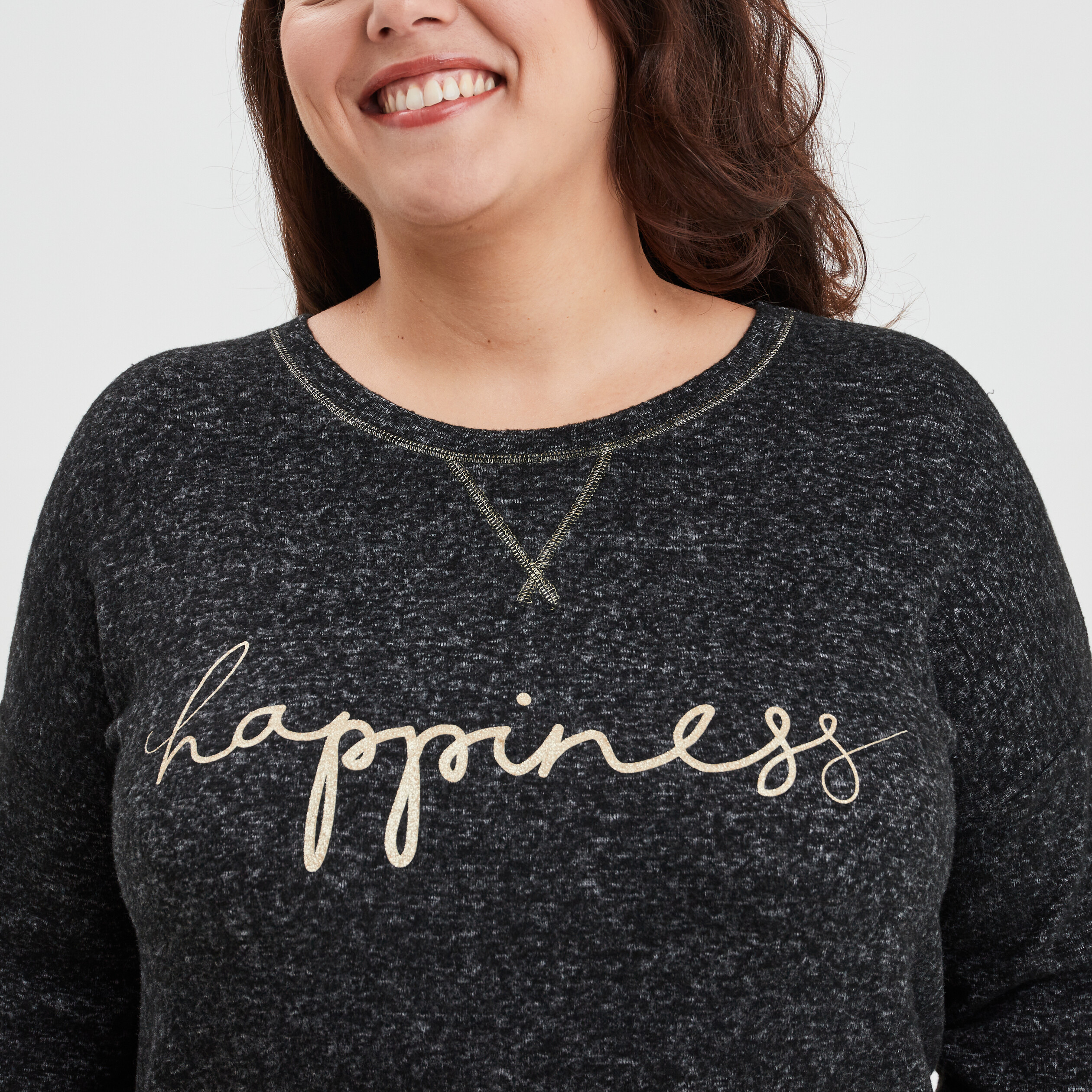 Ensemble pyjama pantalon 2 pièces noir femme grande taille | La Halle