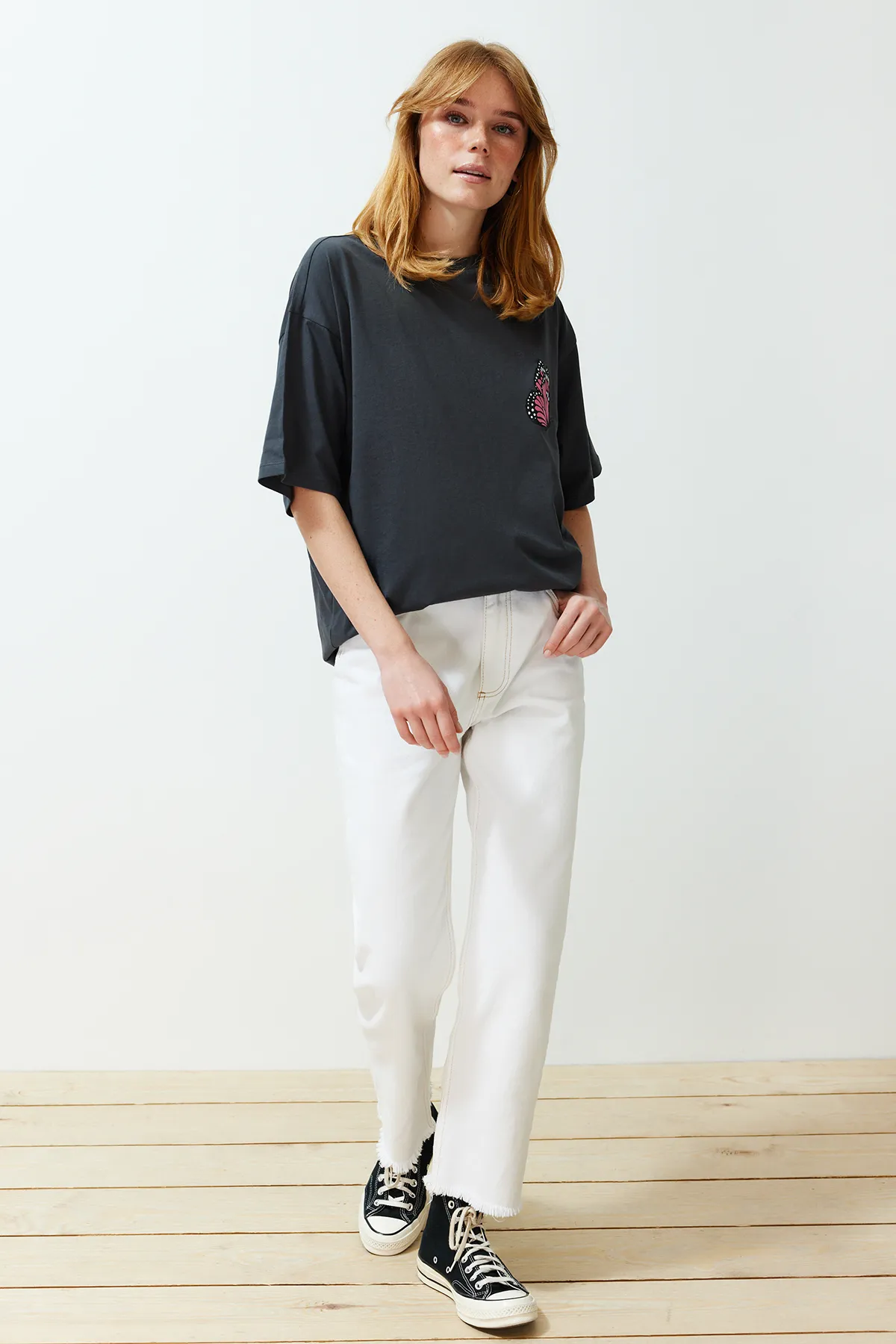 Trendyol Collection  T-Shirt - Grau - Oversized