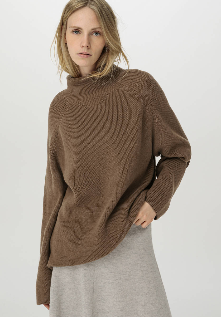 Rollkragenpullover aus reiner Bio-Baumwolle