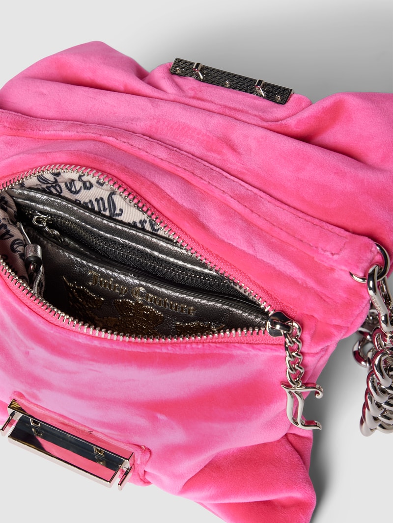 Handtasche mit Label-Detail Modell 'DAHLIA' in pink