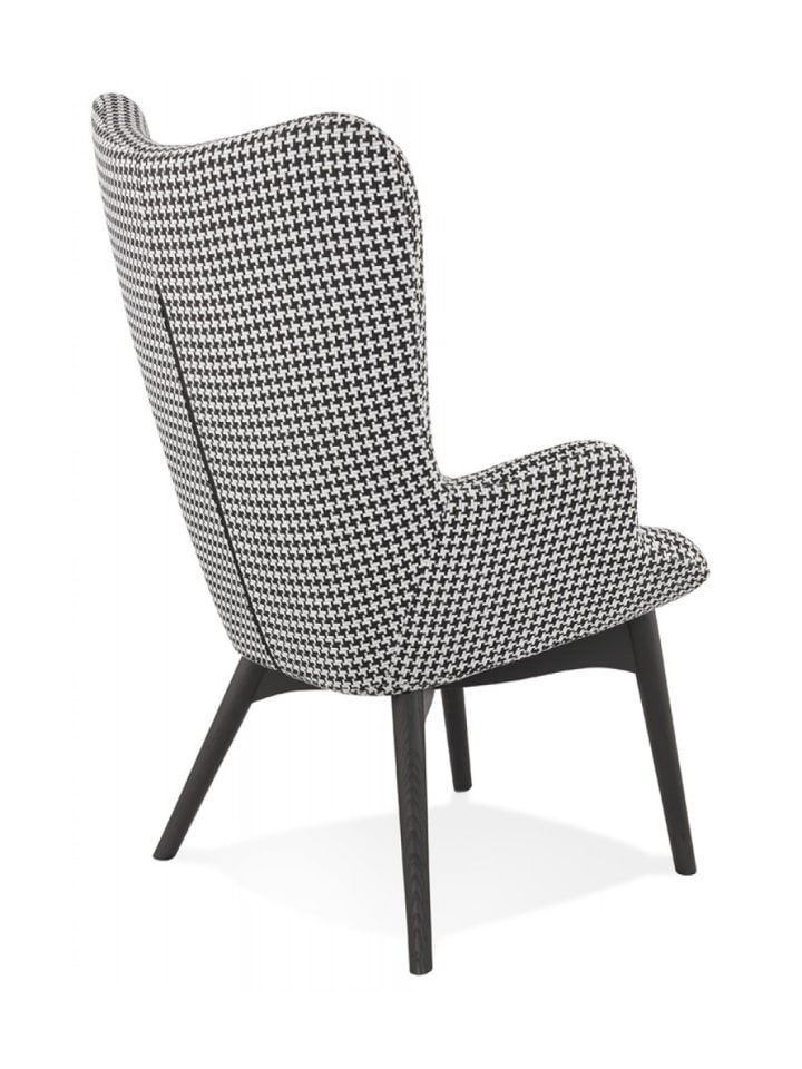 KADIMA DESIGN Lounge Stuhl mit Hahnentrittmuster aus Textil | Vintage Design günstig kaufen onesize