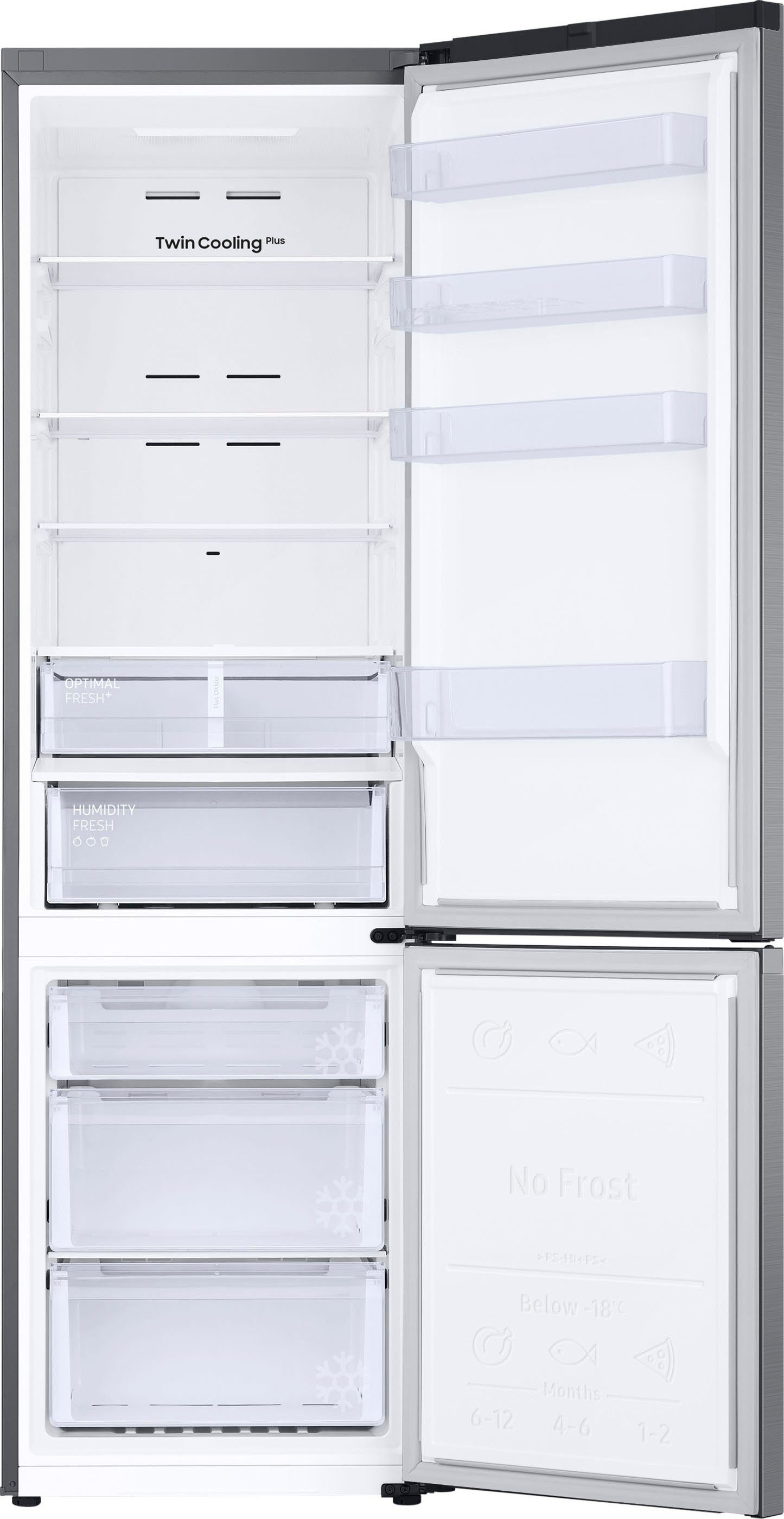 Samsung Kühl-/Gefrierkombination RL38T607BS9, 203 cm hoch, 59,5 cm breit, 4 Jahre Garantie inklusive