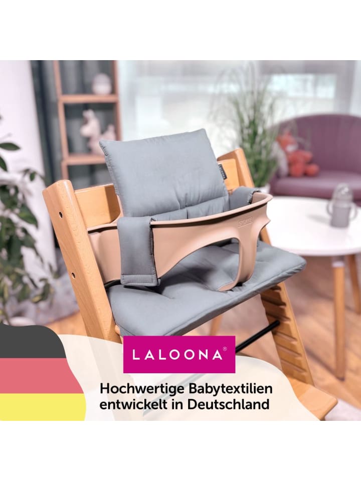 LaLoona Sitzkissen / Hochstuhlauflage für Stokke Tripp Trapp in grau günstig kaufen onesize
