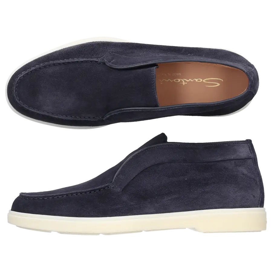 Santoni - Stiefeletten DESERT BOOT Veloursleder - blau
