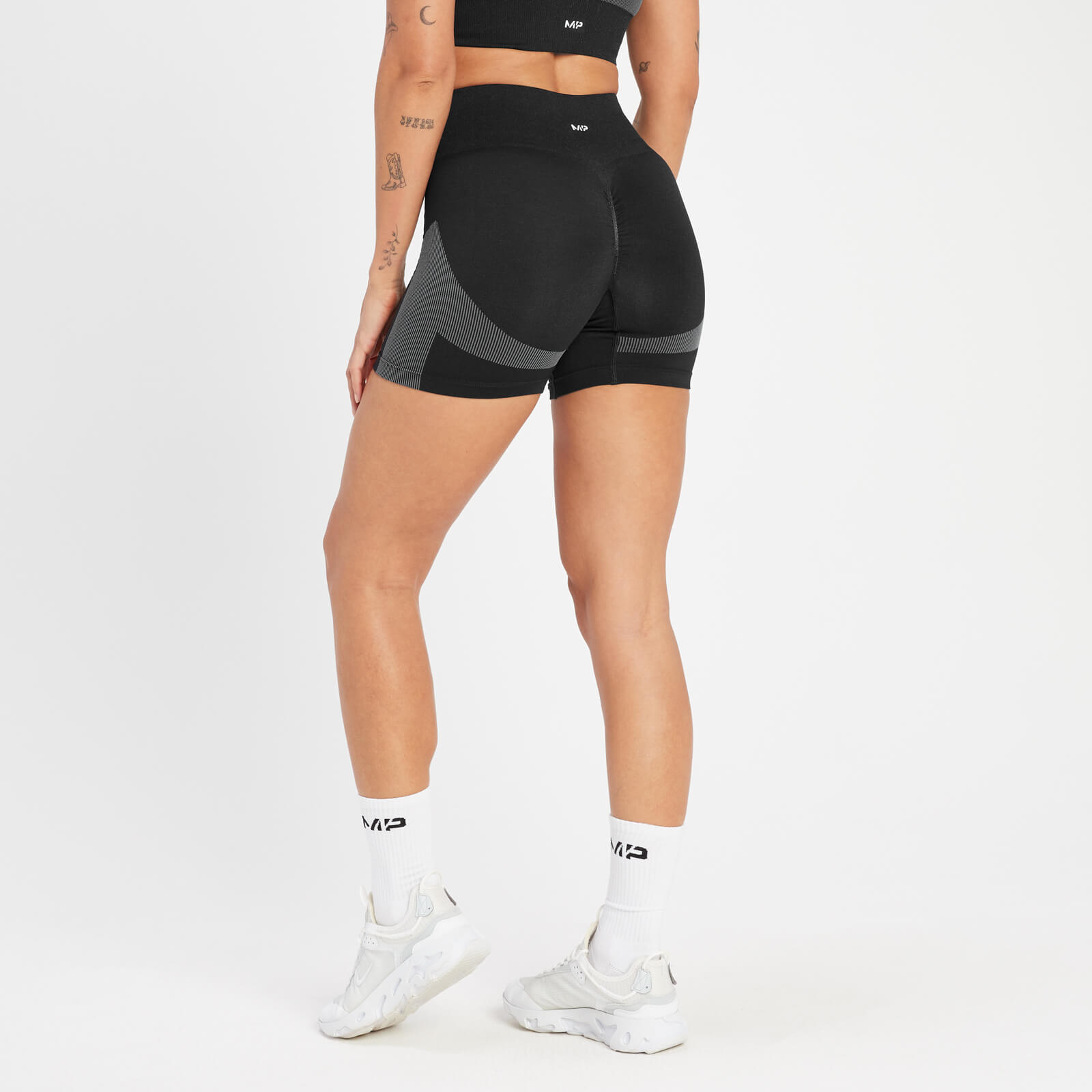 MP Women's Impact Scrunch Seamless Booty Shorts - Black
