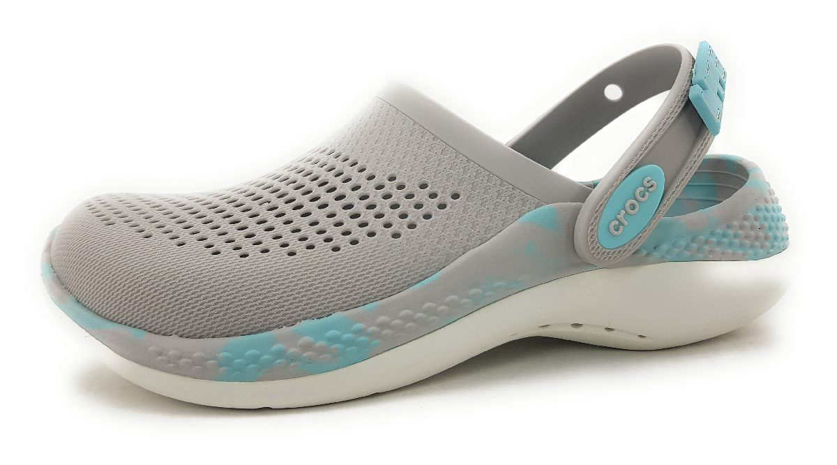 Crocs Light Ride Marbled Clog W 207634 Grau 1DU pearl white