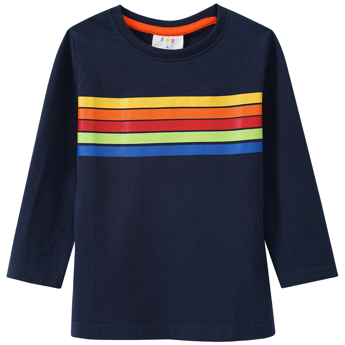 Jungen Langarmshirt mit Regenbogenstreifen