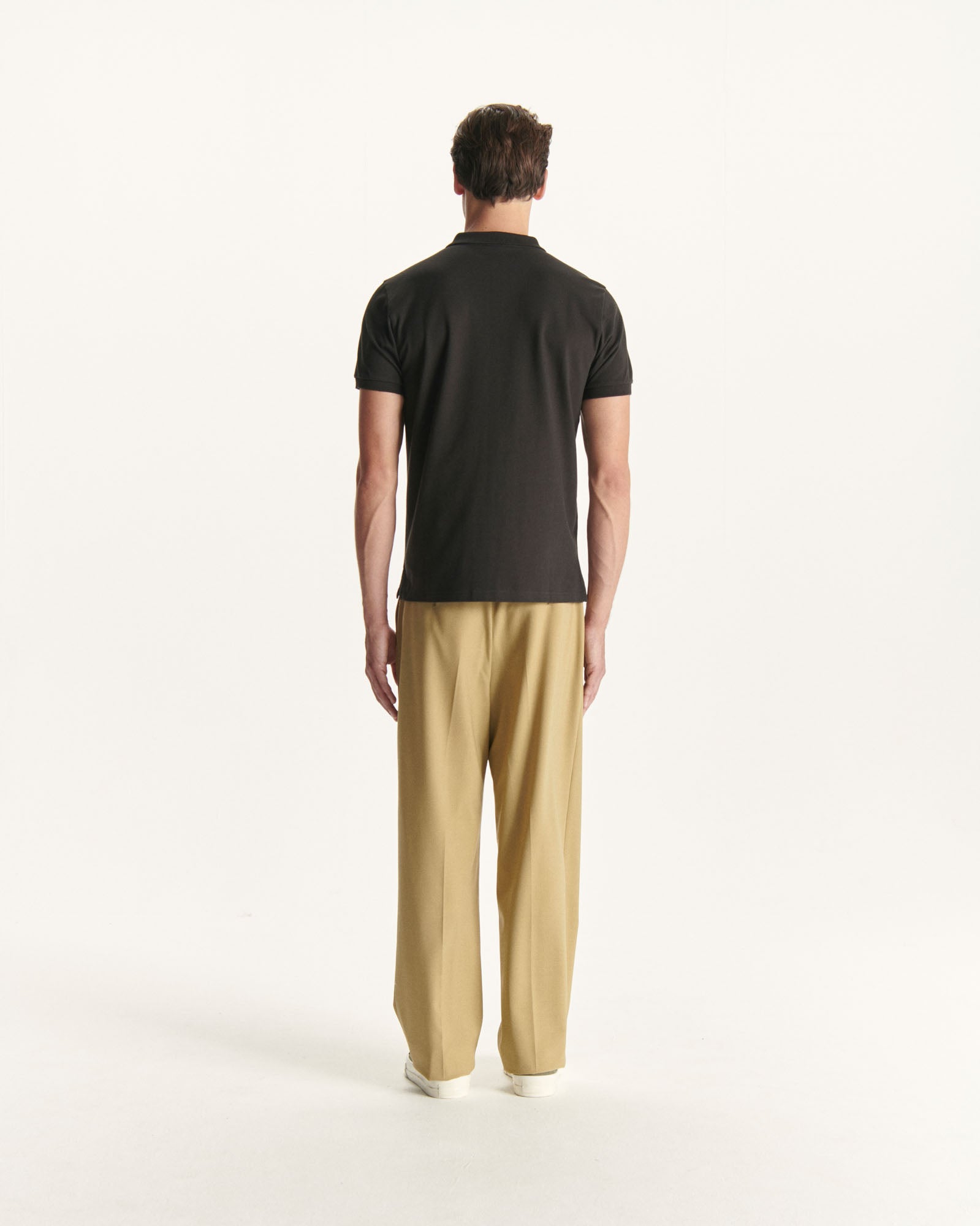 Polo homme en coton biologique Noir Marbella