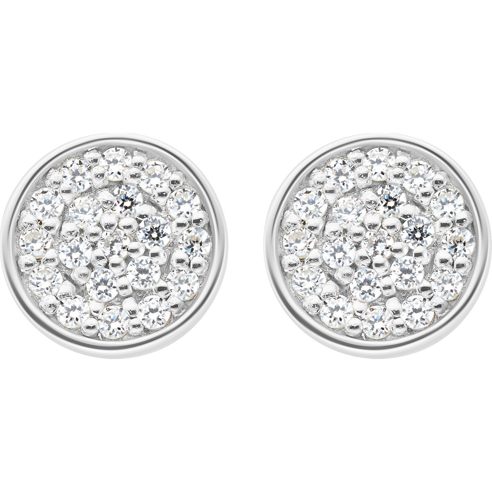 Jette Boucles d'oreilles à fermoir à poussette 925 Argent rhodié Boucles d'oreilles
