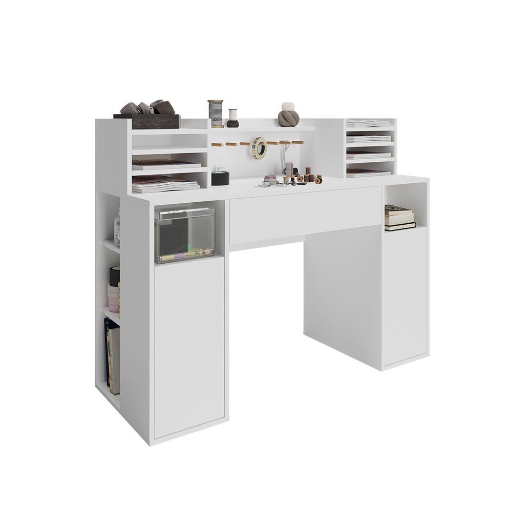 Vicco Schreibtisch Basteltisch XL Weiß