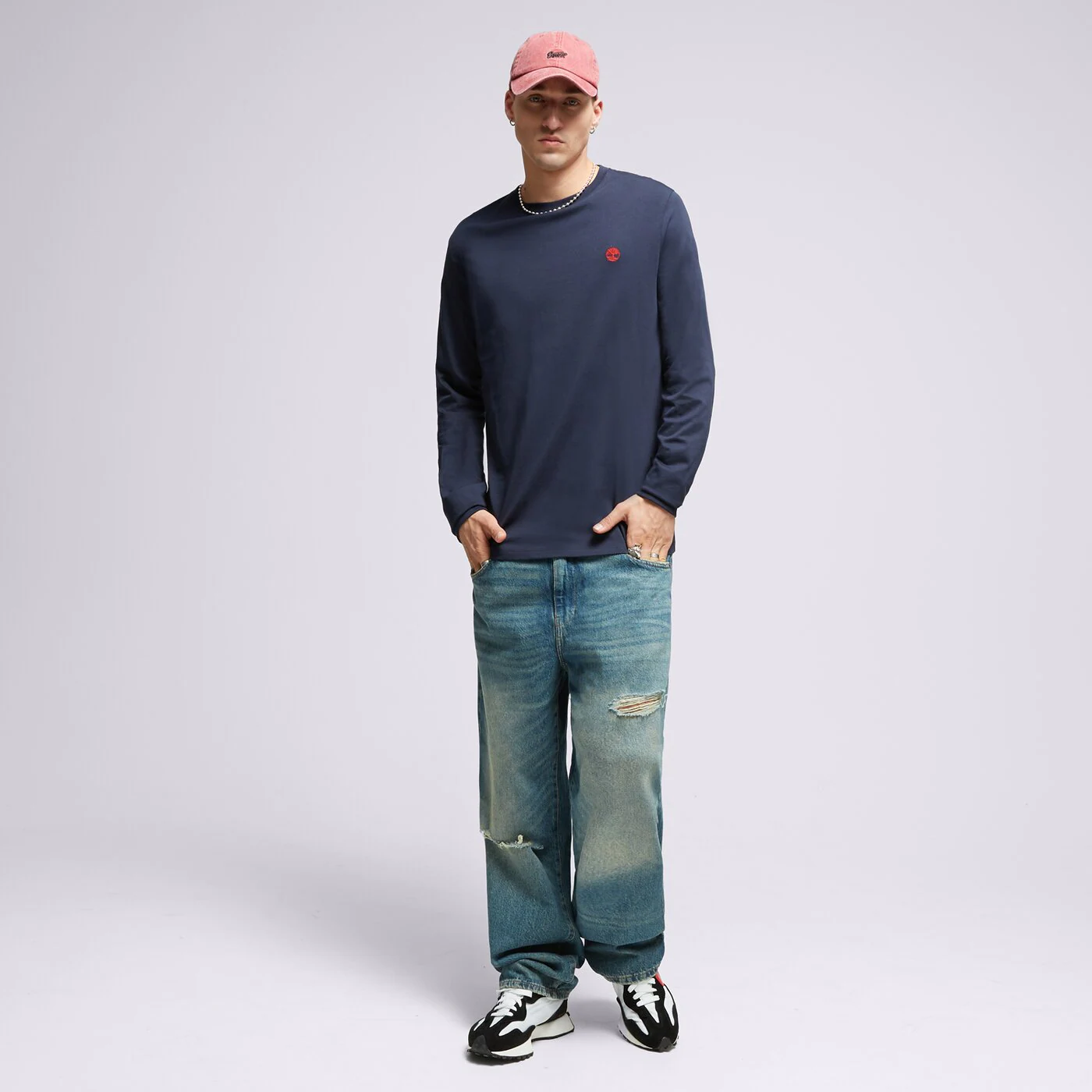 TIMBERLAND T-SHIRT LS DUNSTAN RIVER JERSEY CREW TEE SLIM Dunkelblau