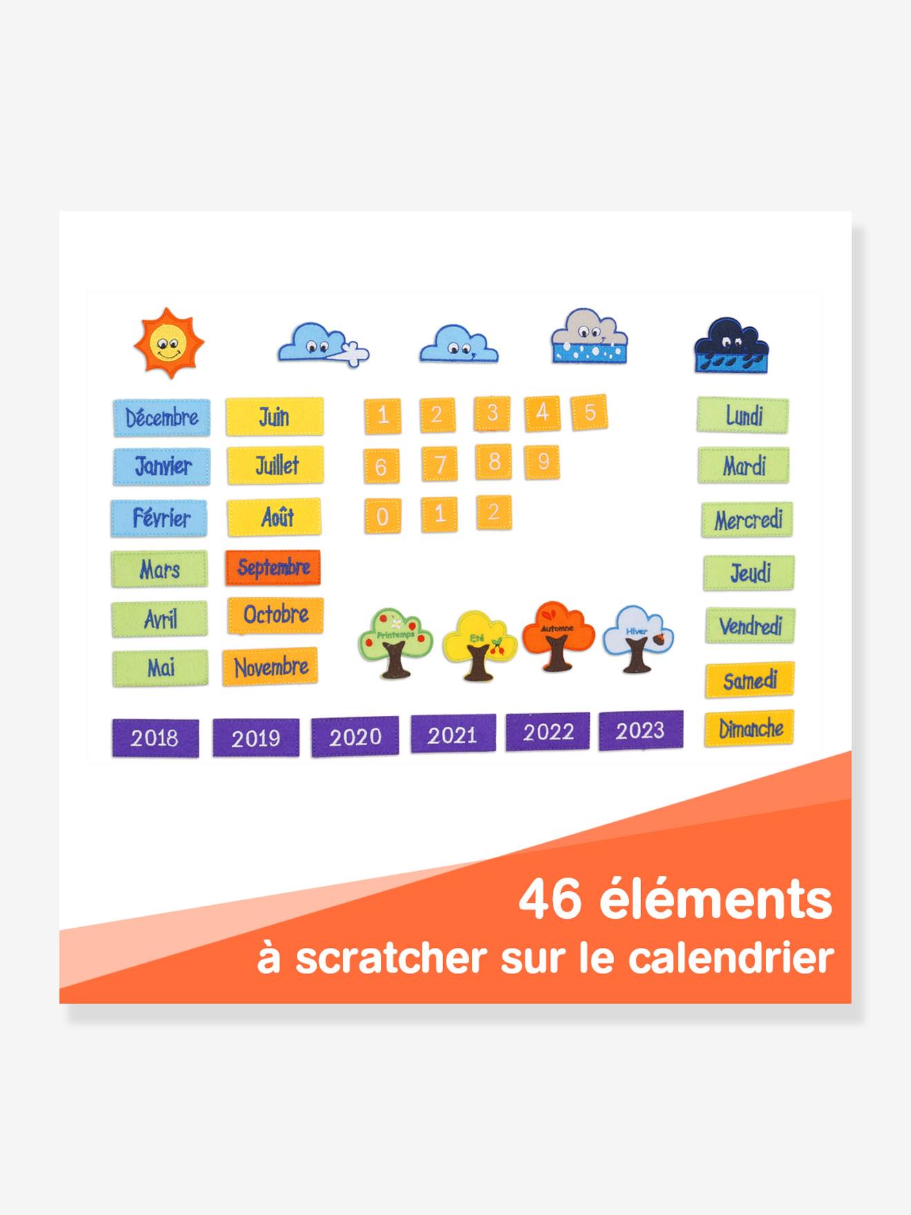 Ludi Kinder Lernkalender mit Wochenkalender LUDI - orange