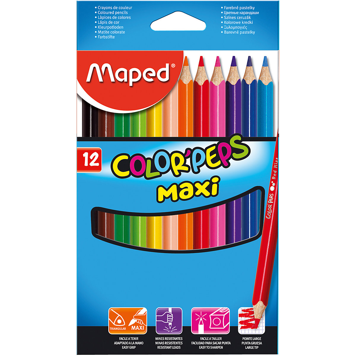 Buntstifte Color' Peps JUMBO, 12 Farben
