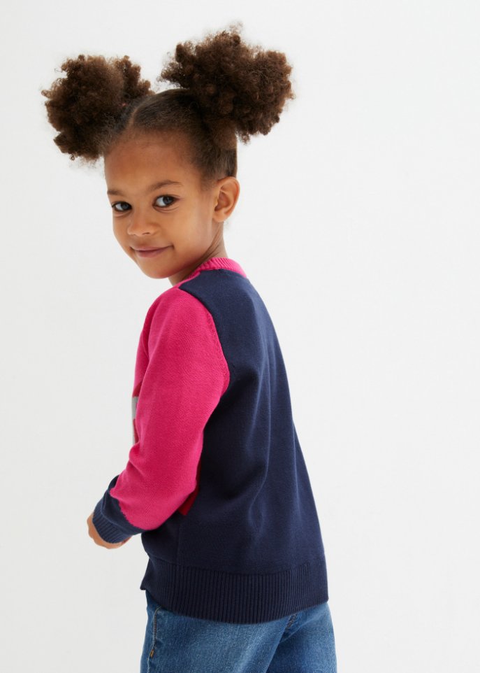 Mädchen Baumwoll-Stickpullover