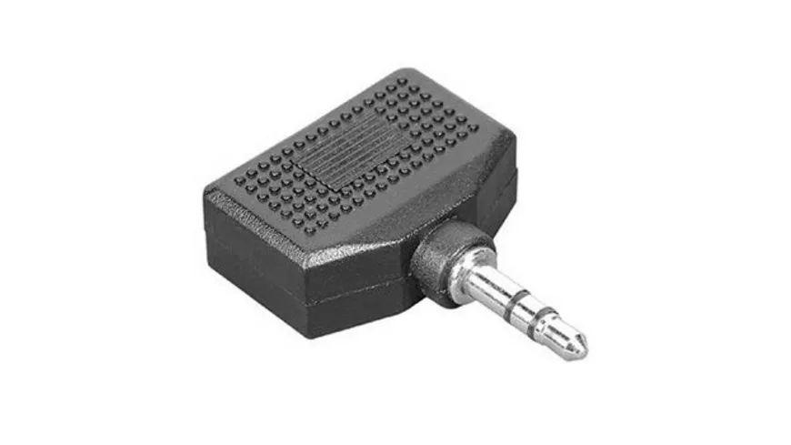 Hama Audio-Adapter, 3,5-mm-Klinken-St. - 2 x 3,5-mm-Klinken-Kupp., Stereo