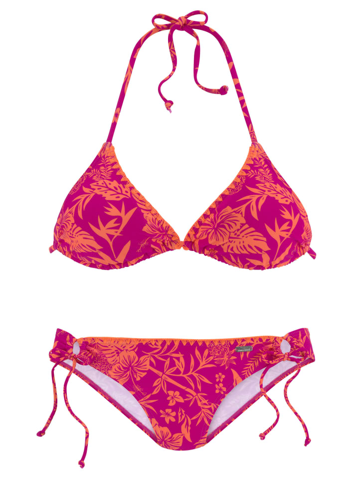 Venice Beach Triangel-Bikini in orange-pink bedruckt günstig kaufen