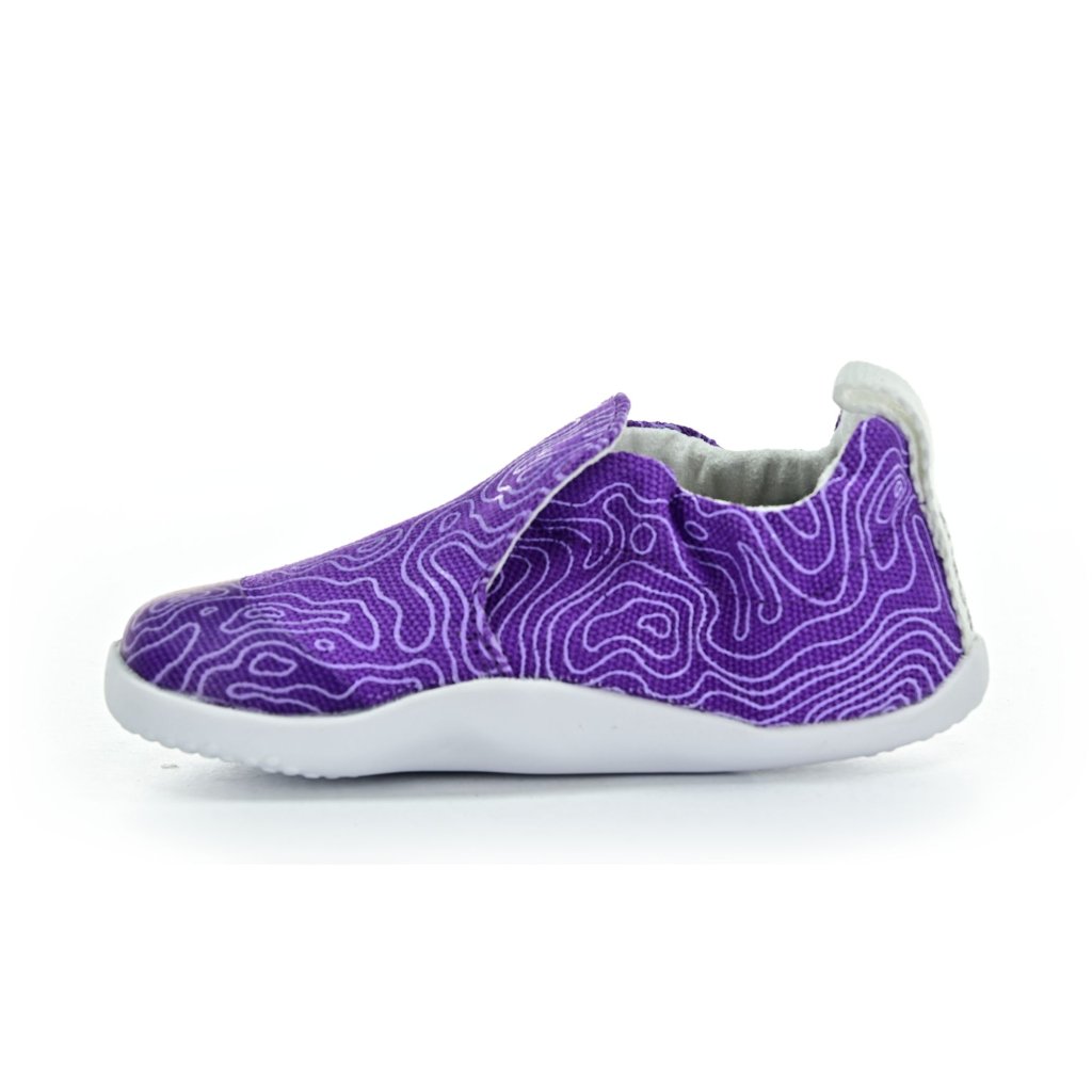 Bobux Scamp Organic Wild Berry Topographic Barfußschuhe