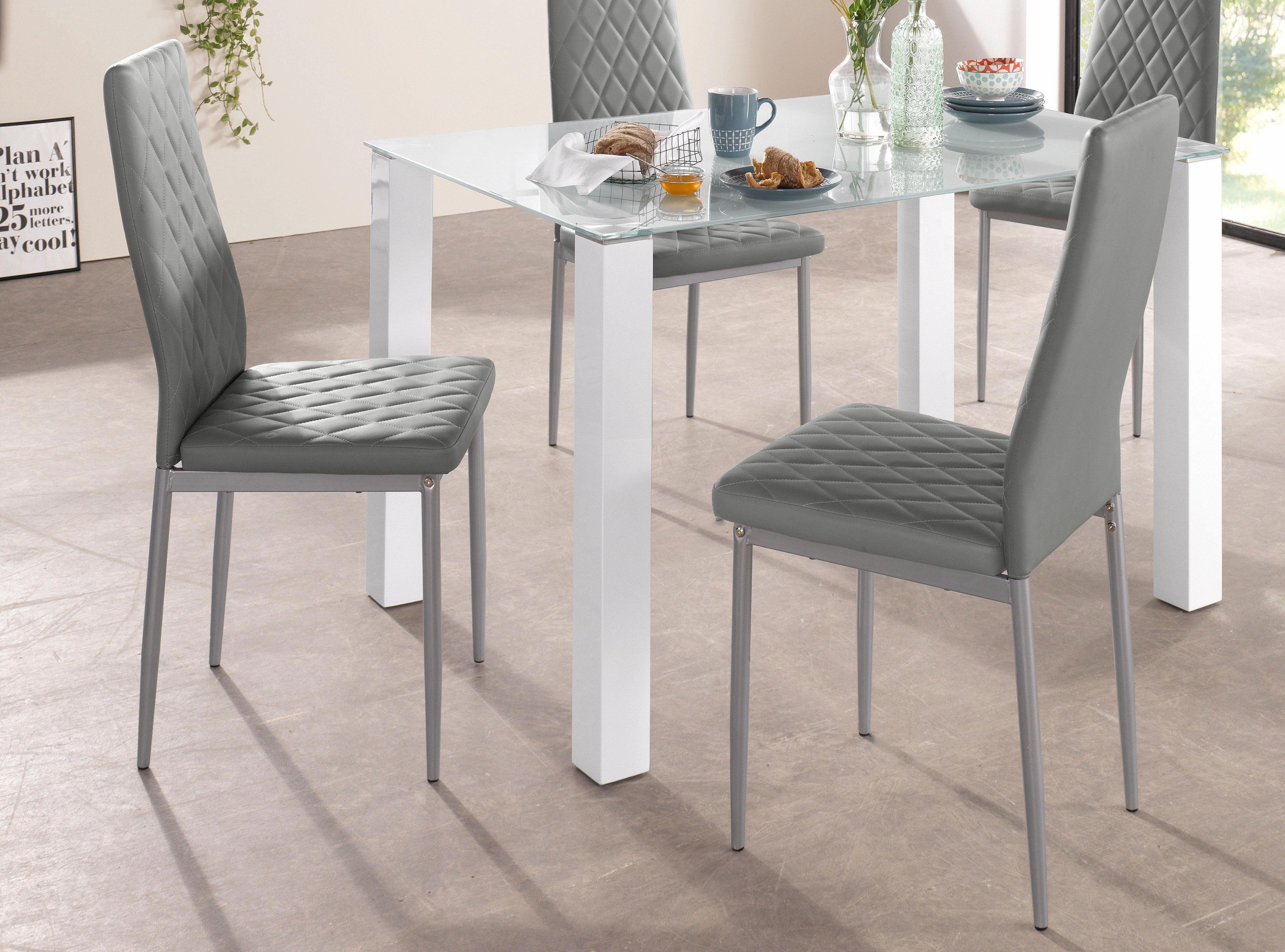 INOSIGN 4-Fußstuhl Brooke (Set, 2 St), (2 oder 4 Stück) Bezug in Kunstleder