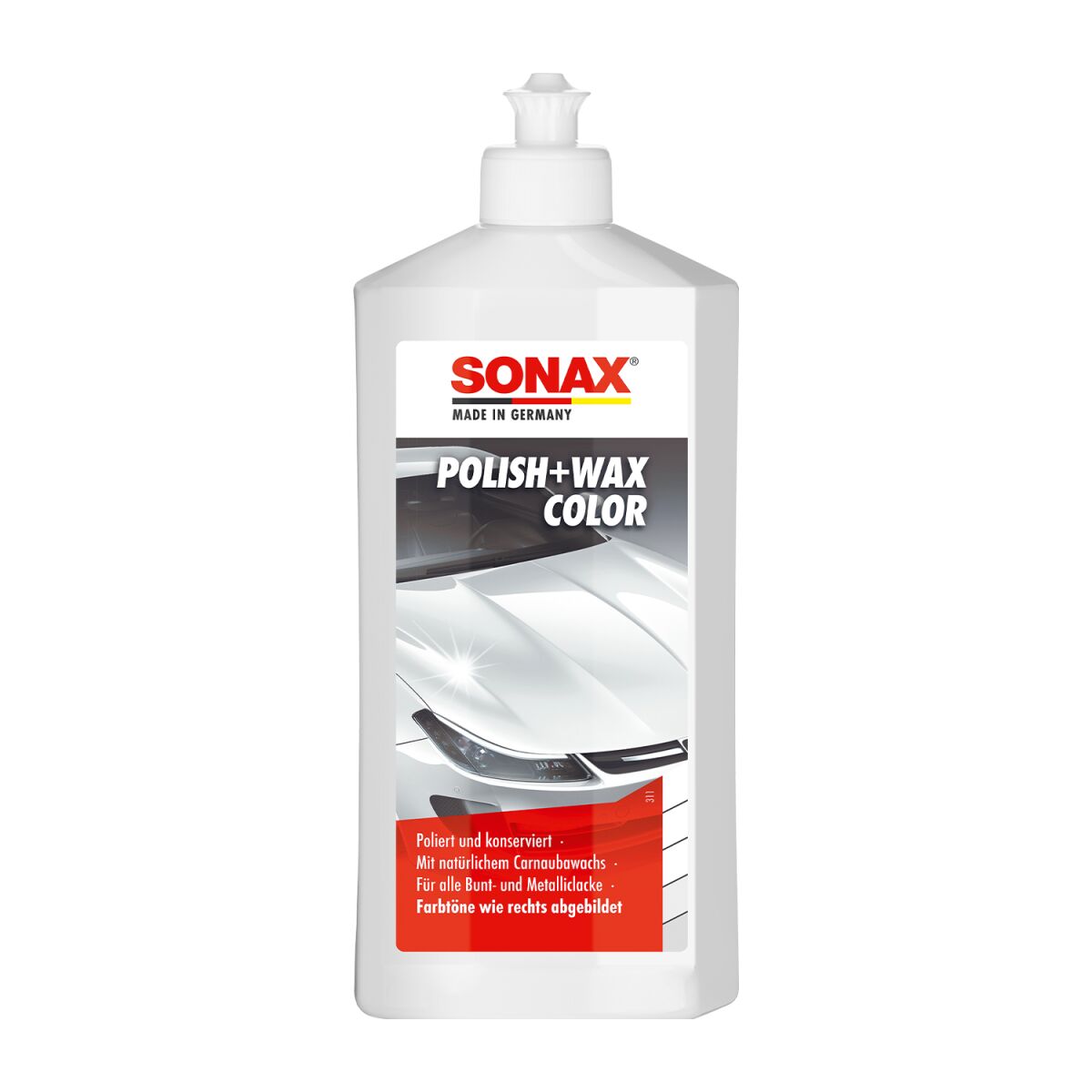 SONAX Polish Wax Color Farbpolitur 500ml weiß