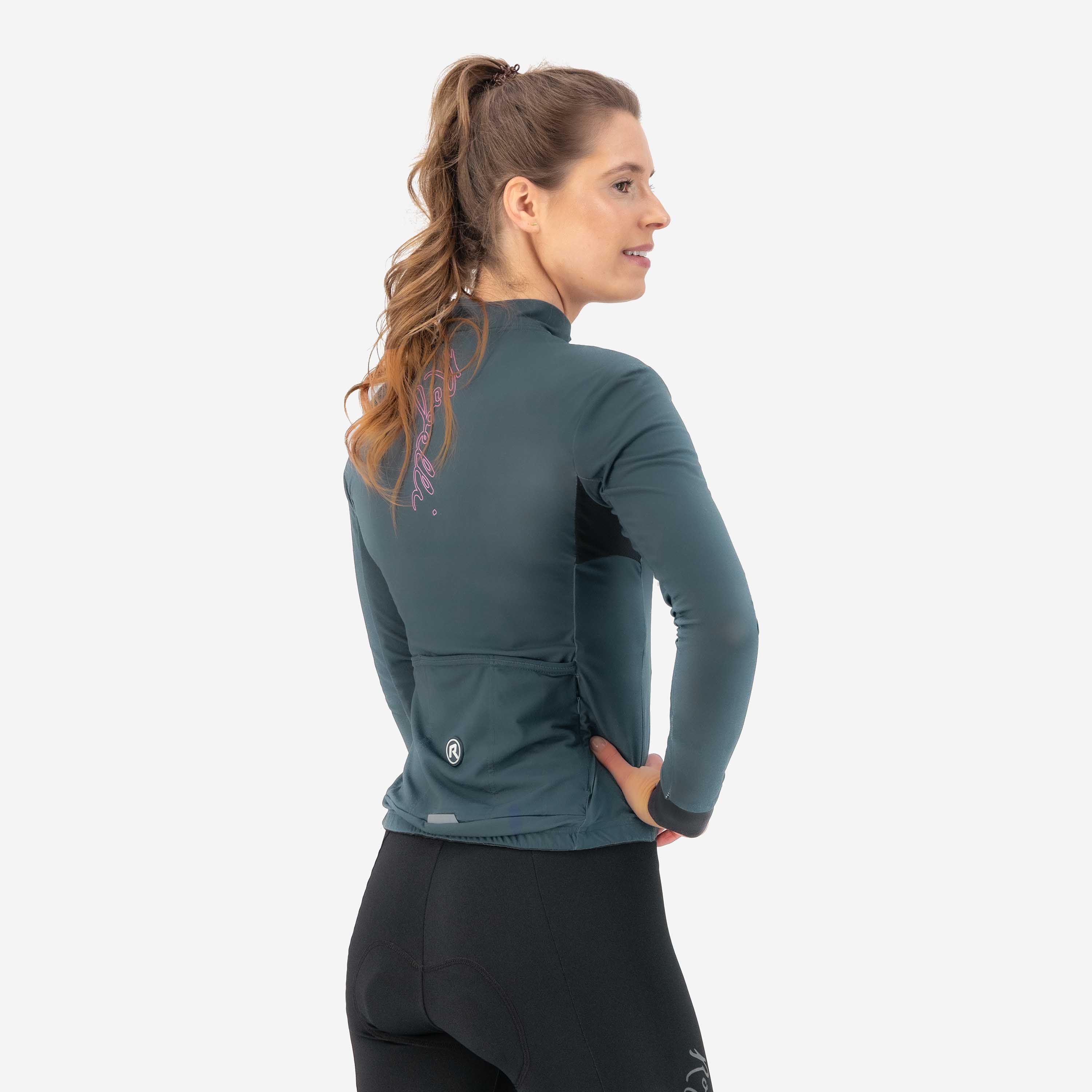 Rogelli Distance Grau/Rosa Damen Radtrikot Langarm