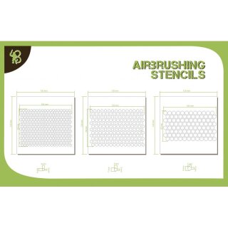 Airbrush Stencils: Hexagon Pattern 1