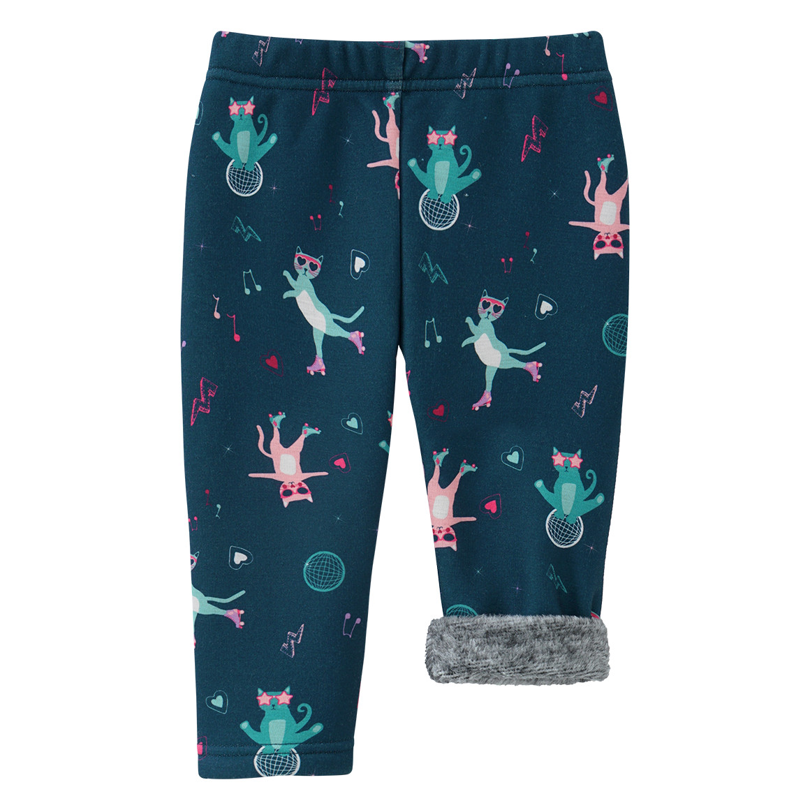 Baby Thermo-Leggings mit Katzen-Print