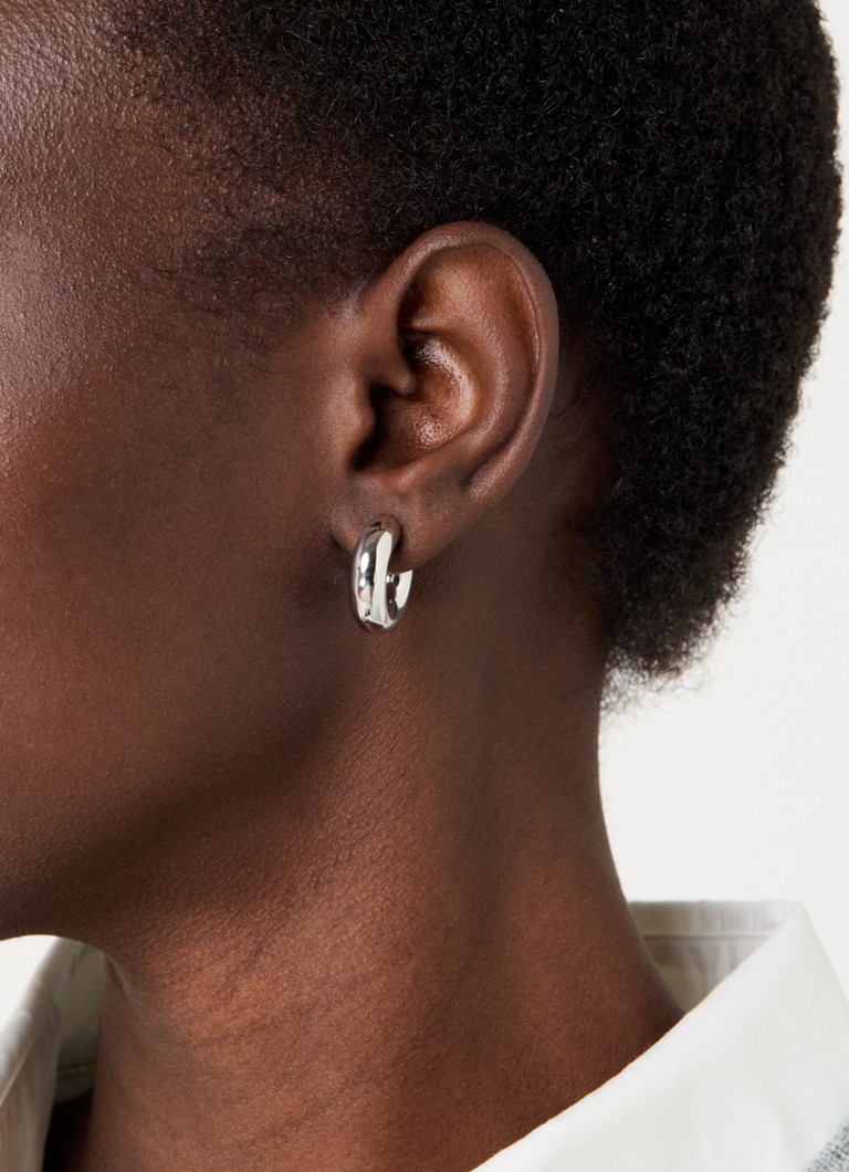 Missoma Chubby Medium silver hoop earrings