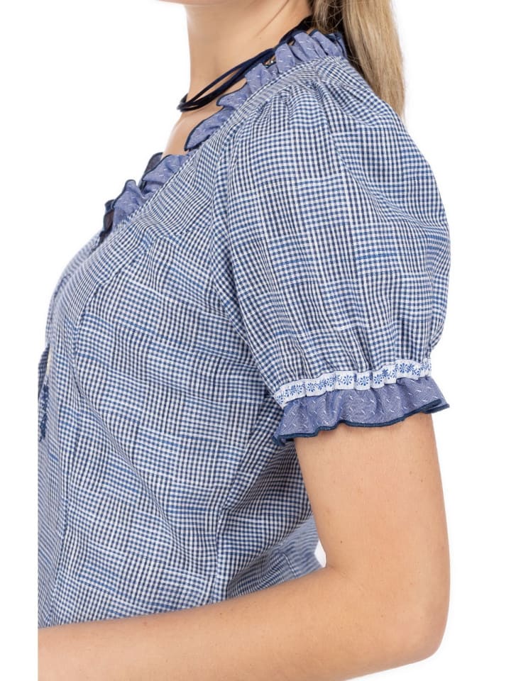 OS-Trachten Bluse 451004-3439-48 in jeansblau günstig kaufen 48