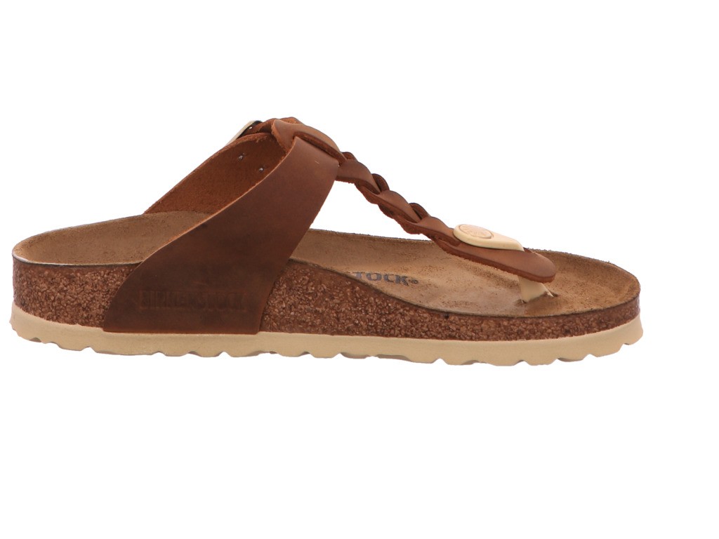 BIRKENSTOCK Klassische Sandalen braun Gizeh Braided FL Cognac